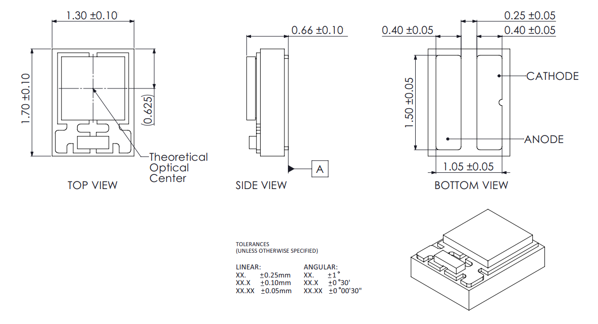 Mechanical Drawing - Lumileds LUXEON® UV U LEDs